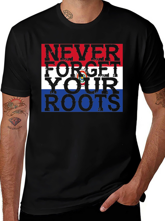 Never Forget Your Roots Paraguay Flag Graphic Tee