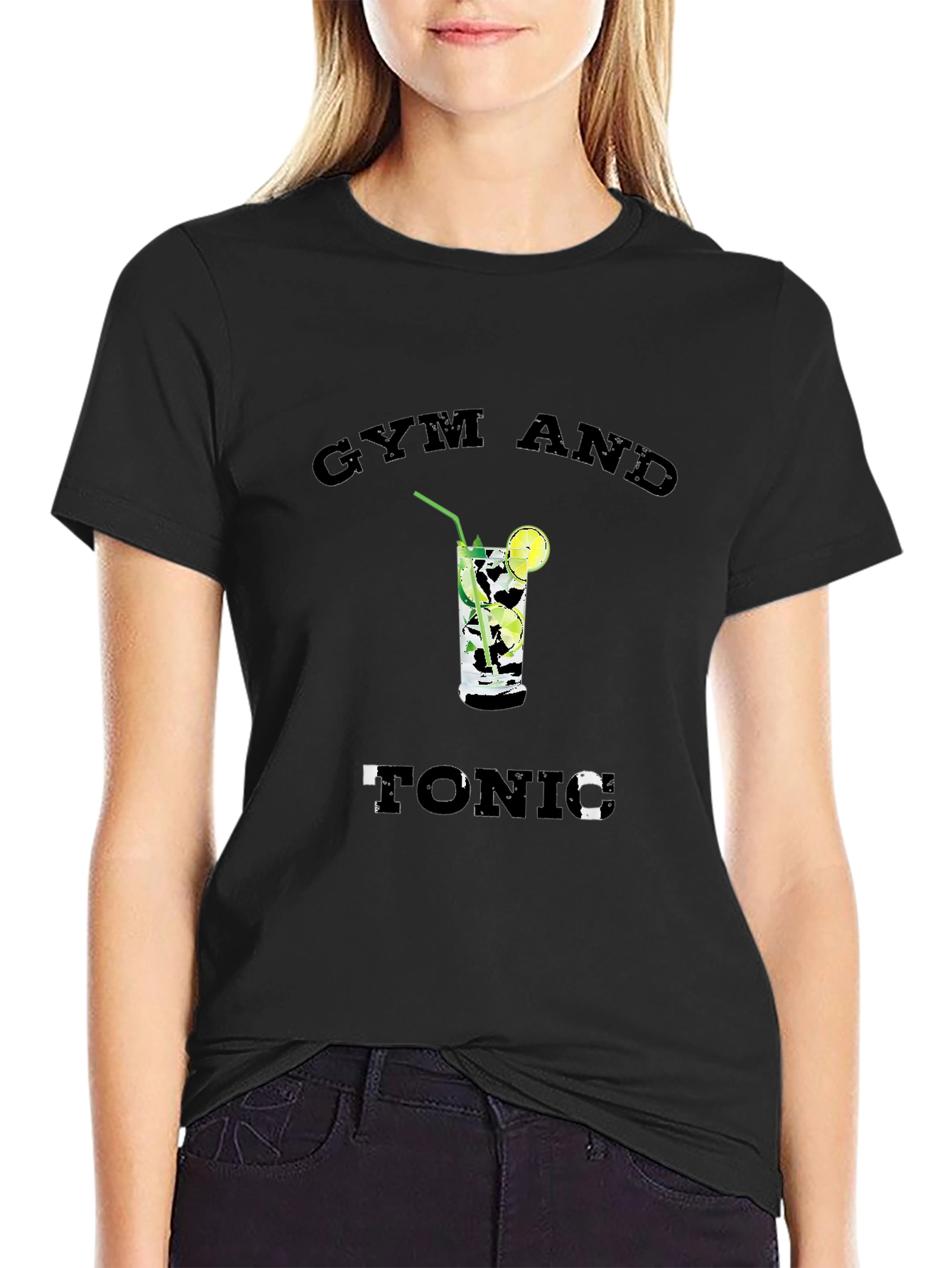 Gym and Tonic Graphic T-Shirt - Black