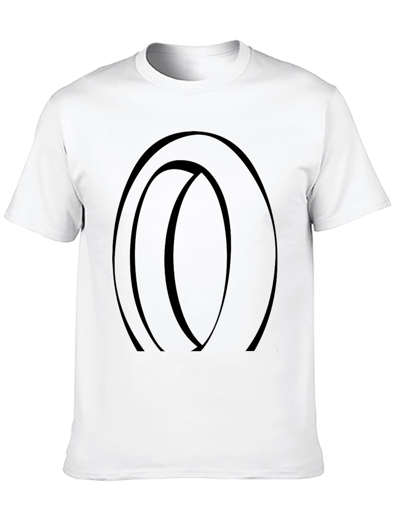 Abstract Circle Graphic Black T-Shirt