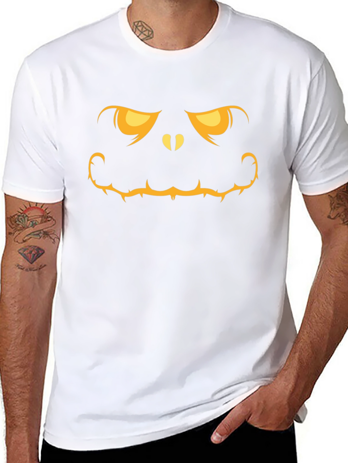 Spooky Pumpkin Face Graphic Tee
