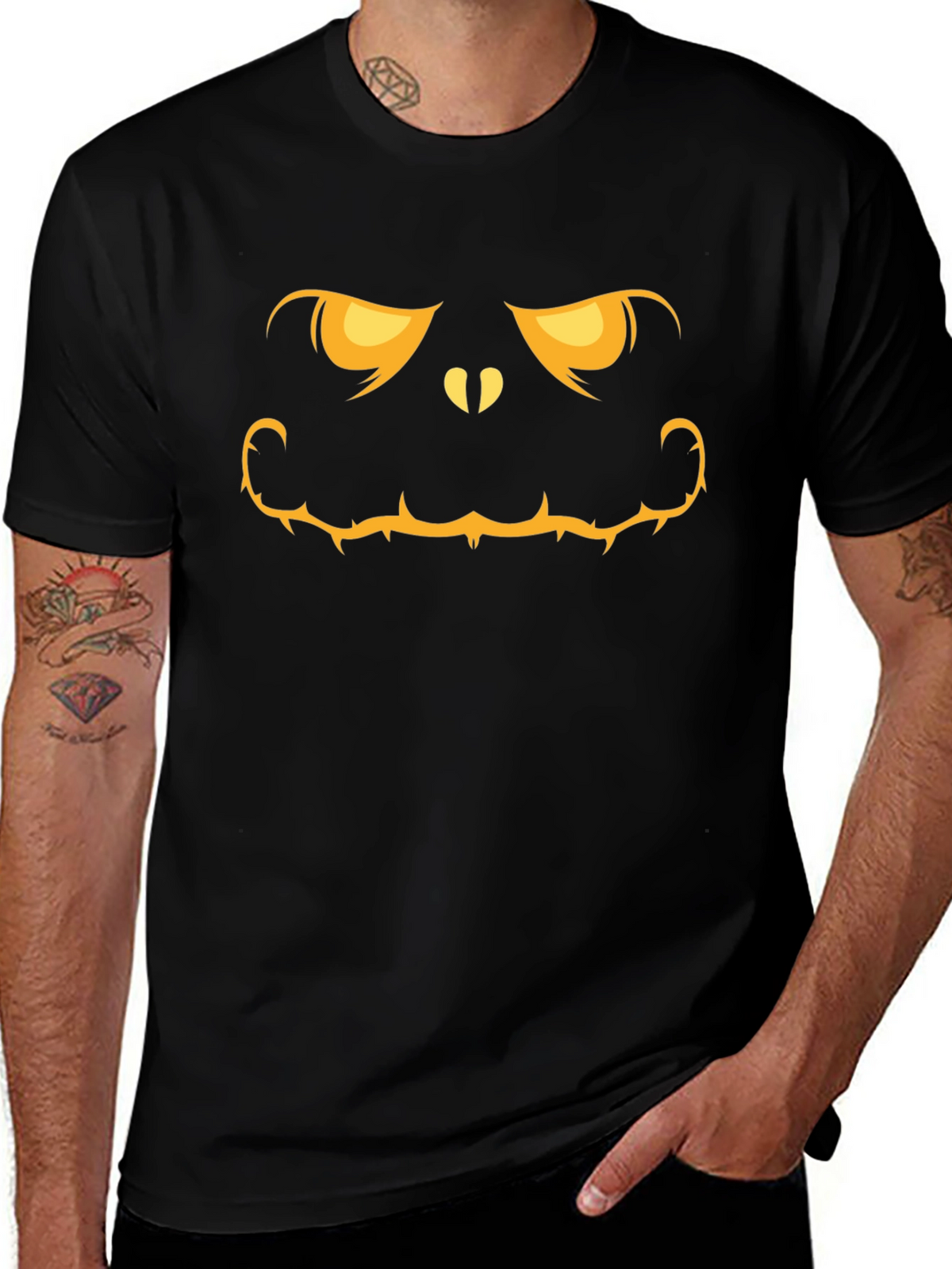 Spooky Pumpkin Face Graphic Tee
