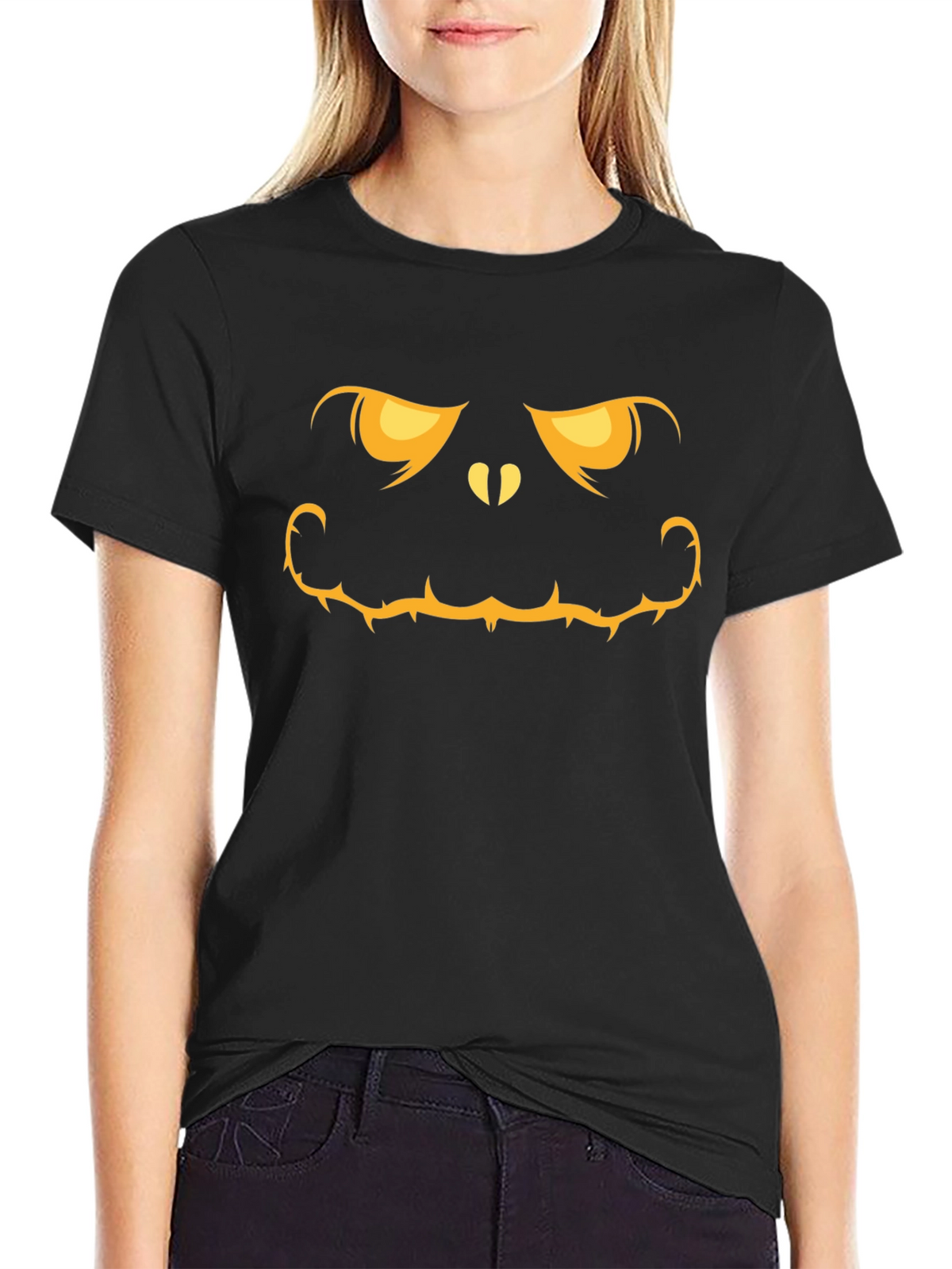 Spooky Pumpkin Face Graphic Tee
