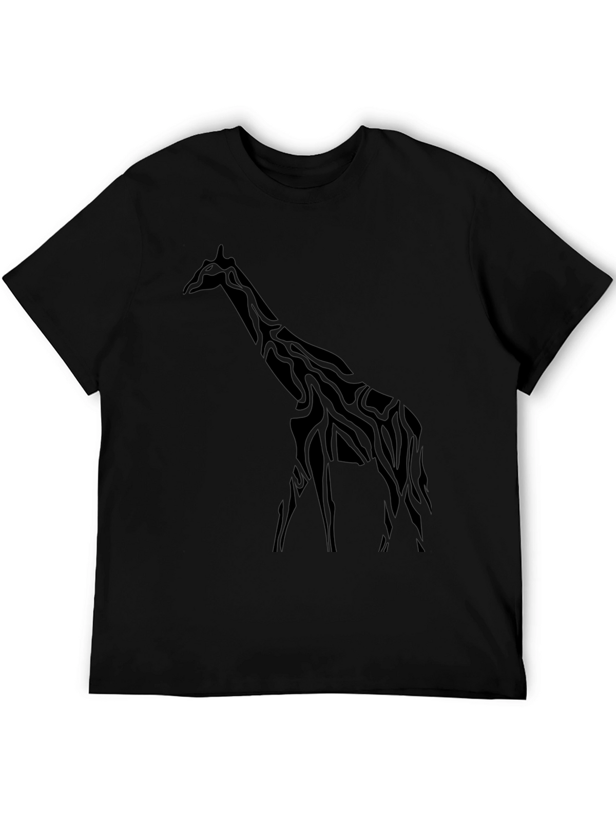 Giraffe Graphic Black T-Shirt - Stylish Mens Tee