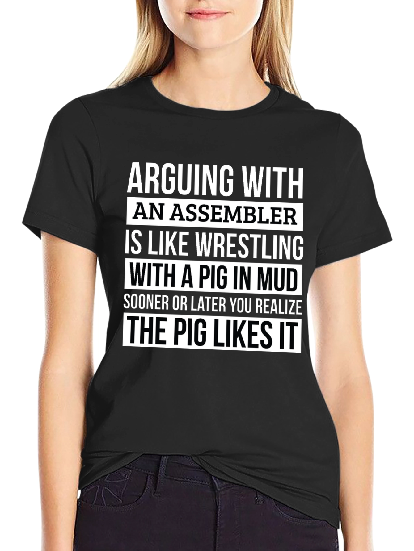 Assembler Pig Wrestling T-Shirt