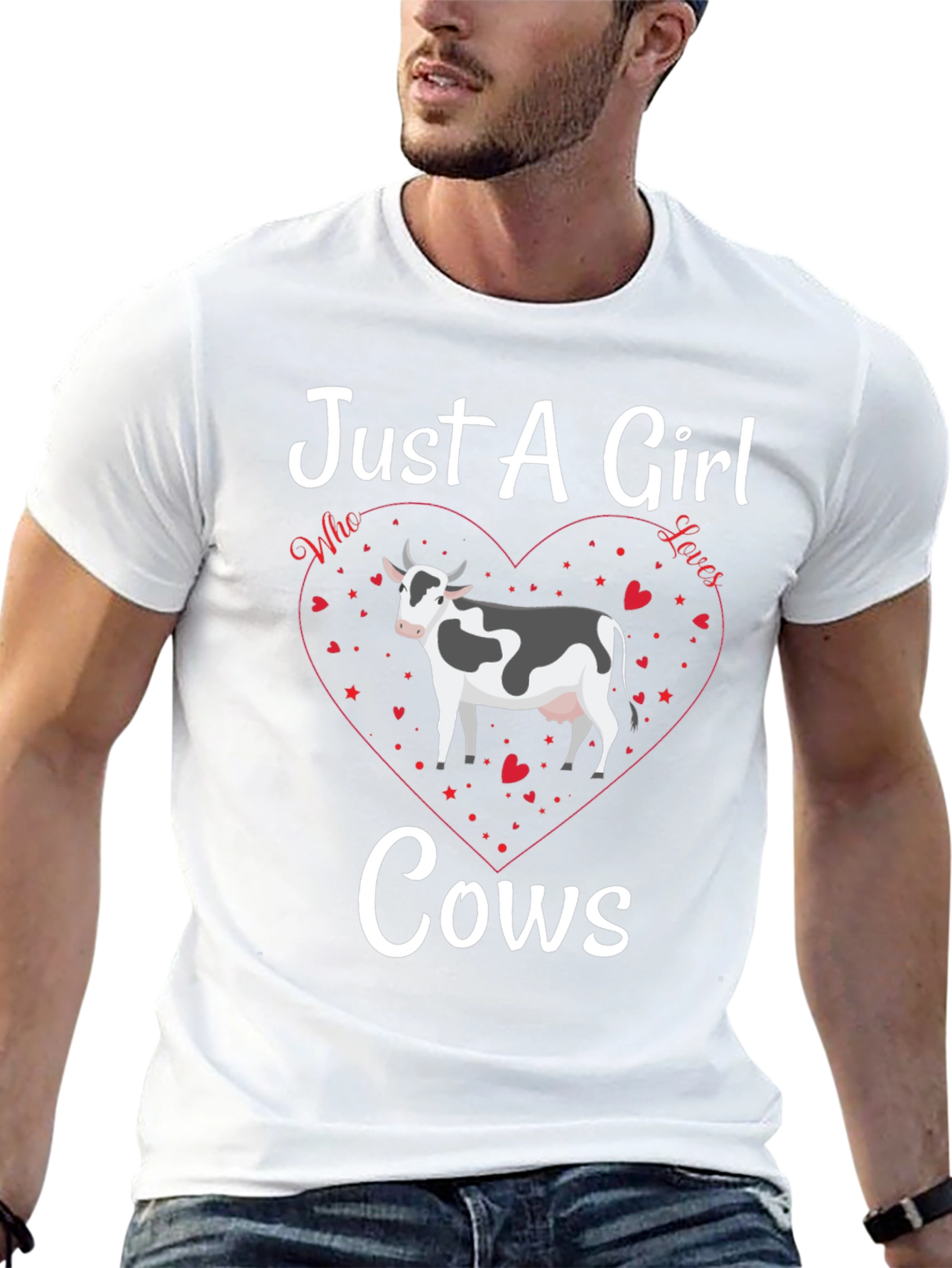 Just A Girl Who Loves Cows Graphic Tee