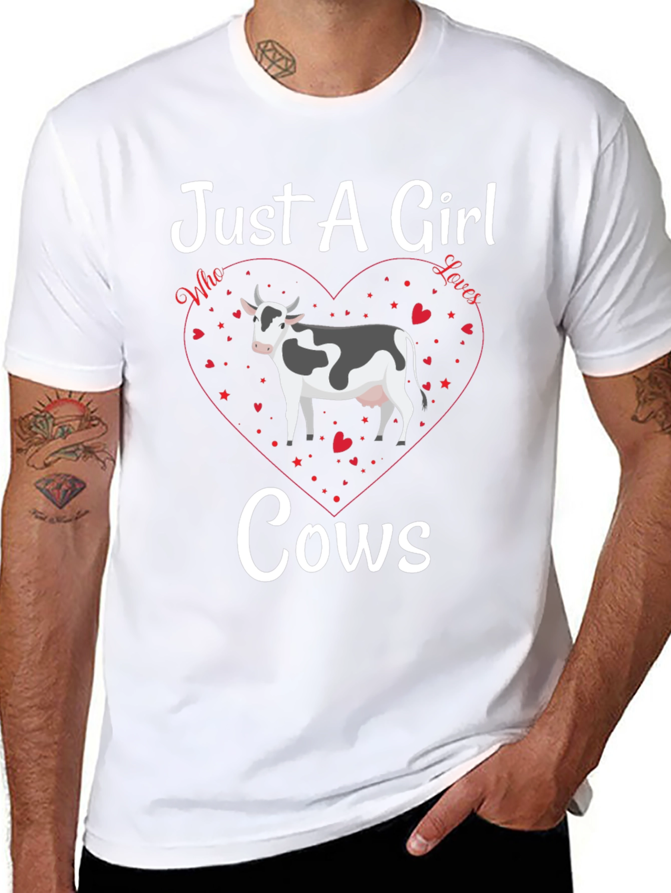 Just A Girl Who Loves Cows Graphic Tee