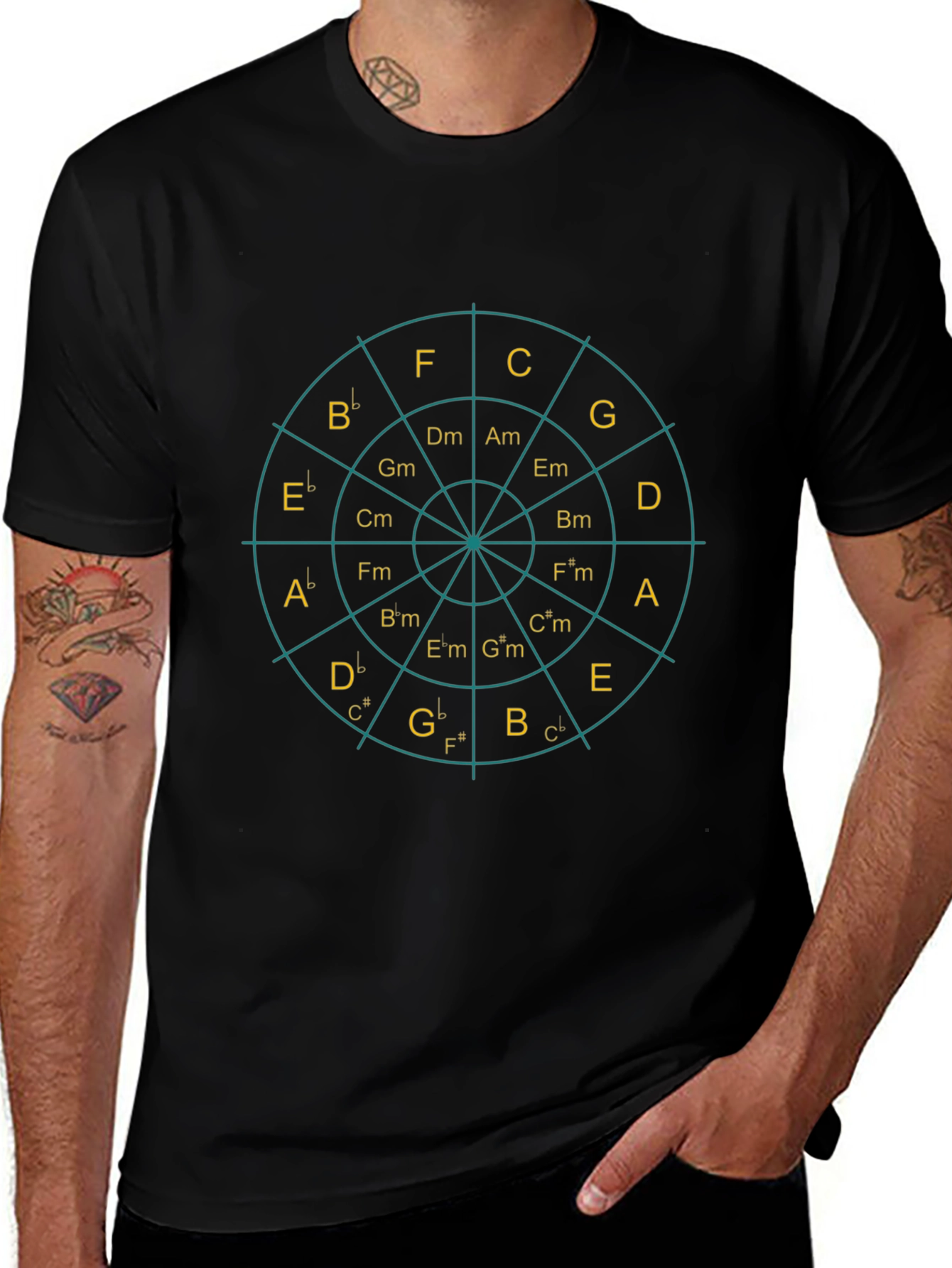 Circle of Fifths Music Theory T-Shirt