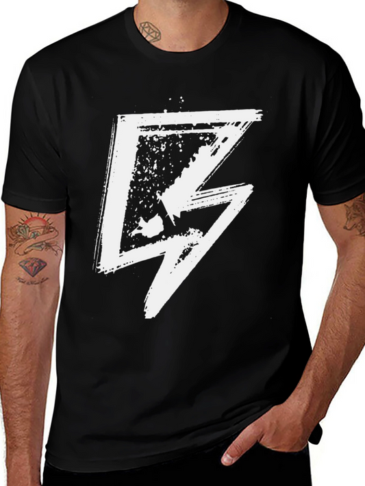 Edgy Lightning Bolt Graphic T-Shirt
