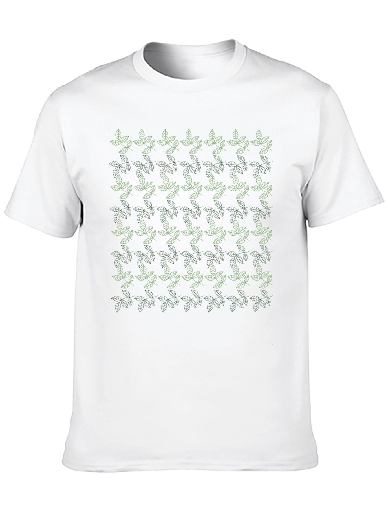 Leaf Pattern Black T-Shirt