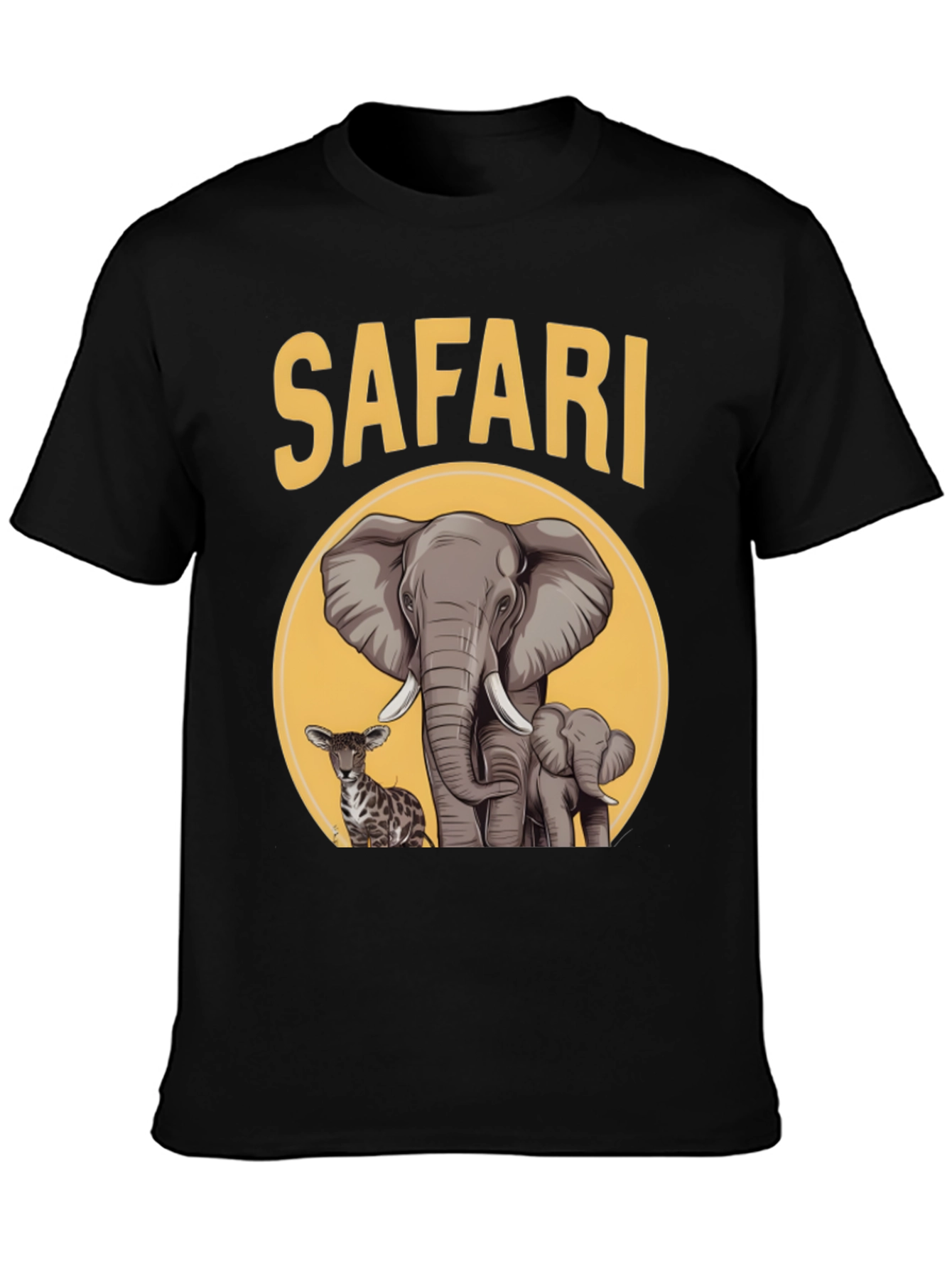 Safari T-Shirt with Elephants and Antelope