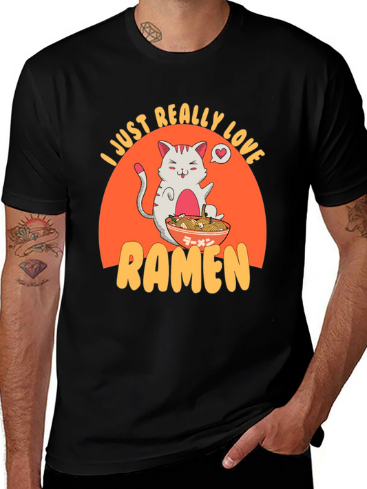 Ramen Cat T-Shirt - I Just Really Love Ramen Tee