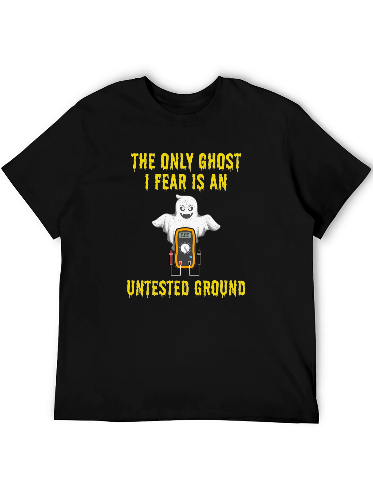 Electrician Halloween Ghost Untested Ground T-Shirt