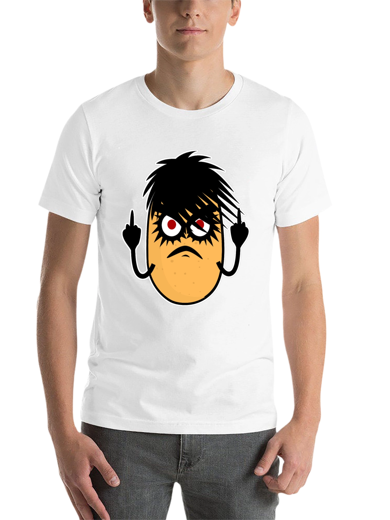 Emo Potato Funny Graphic T-Shirt