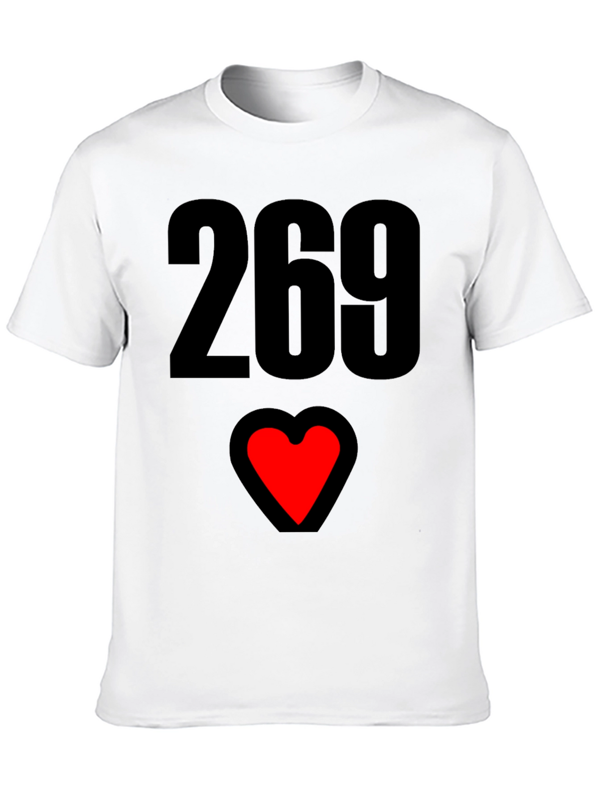 269 Heart Graphic T-Shirt - Black