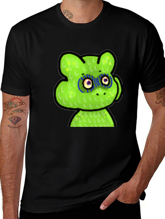 Funky Green Monster Graphic Tee - Unique Design