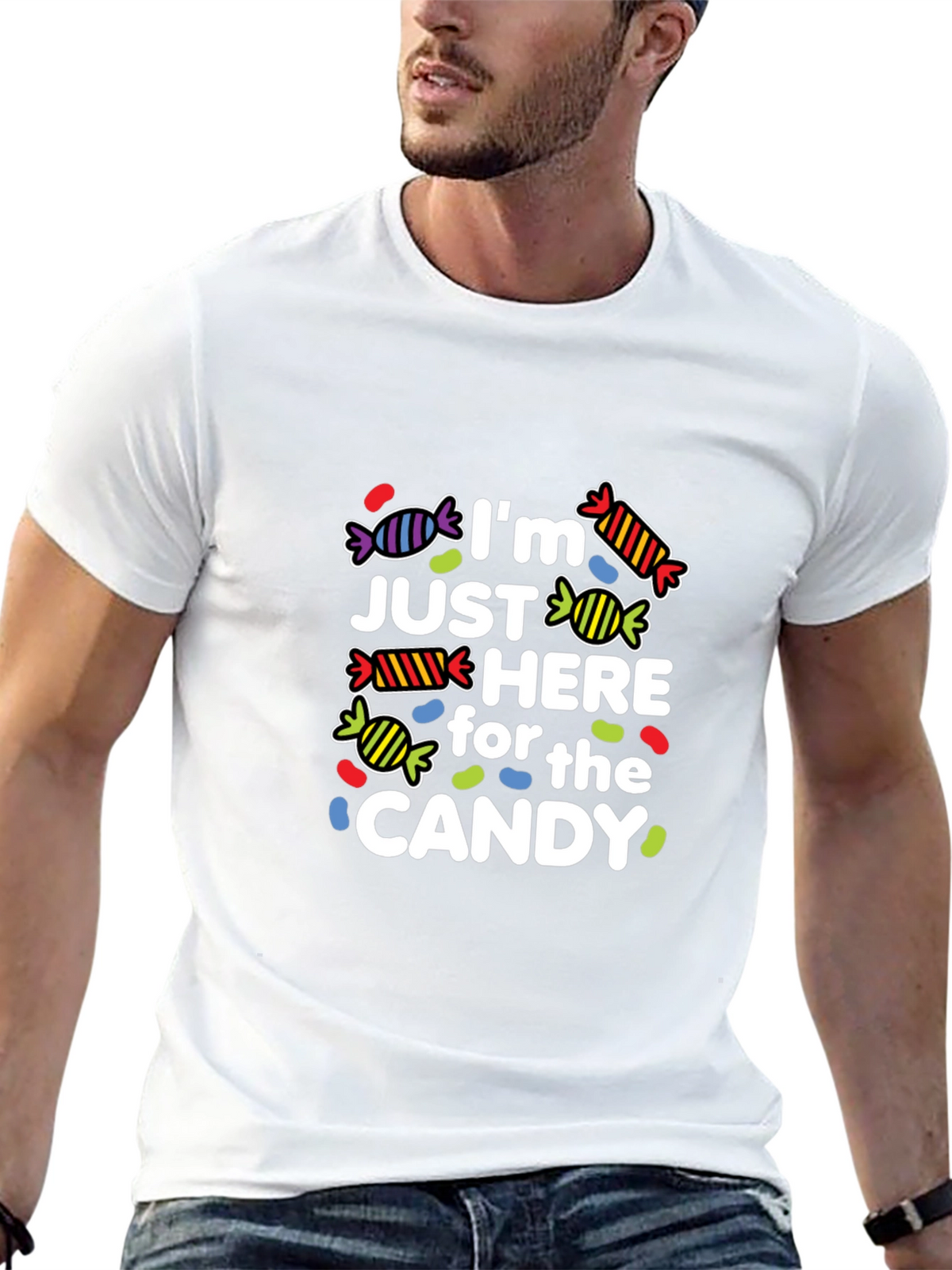 Im Just Here for the Candy Graphic Tee