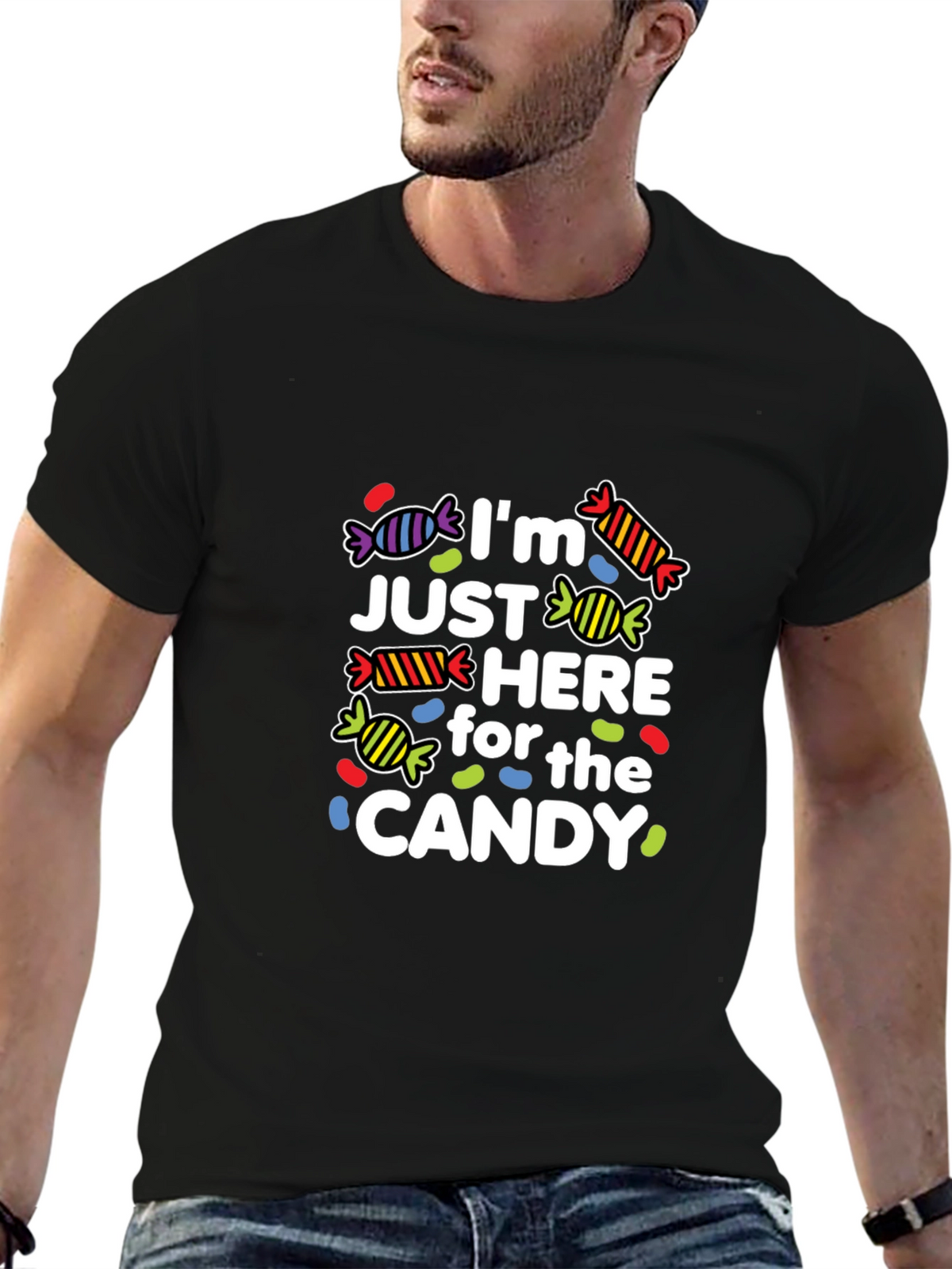 Im Just Here for the Candy Graphic Tee