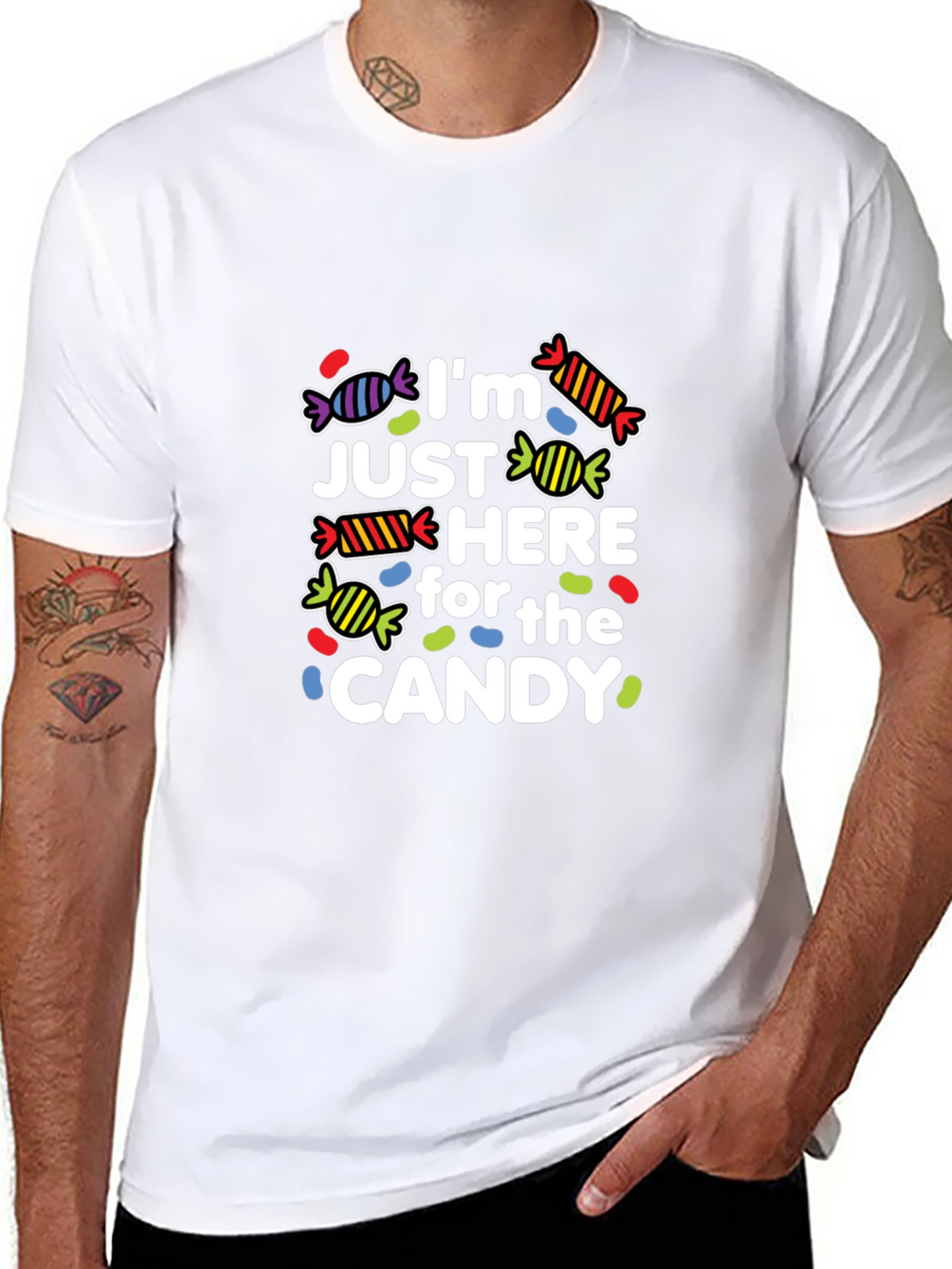 Im Just Here for the Candy Graphic Tee