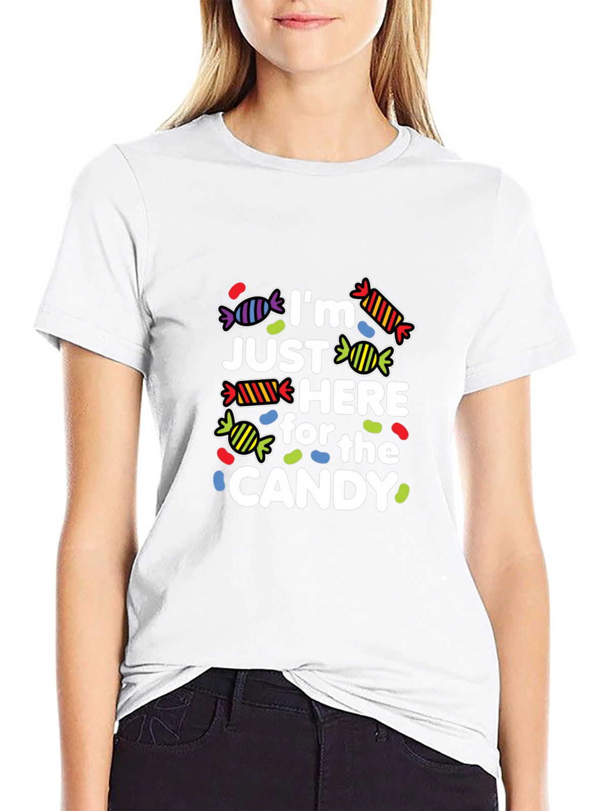 Im Just Here for the Candy Graphic Tee