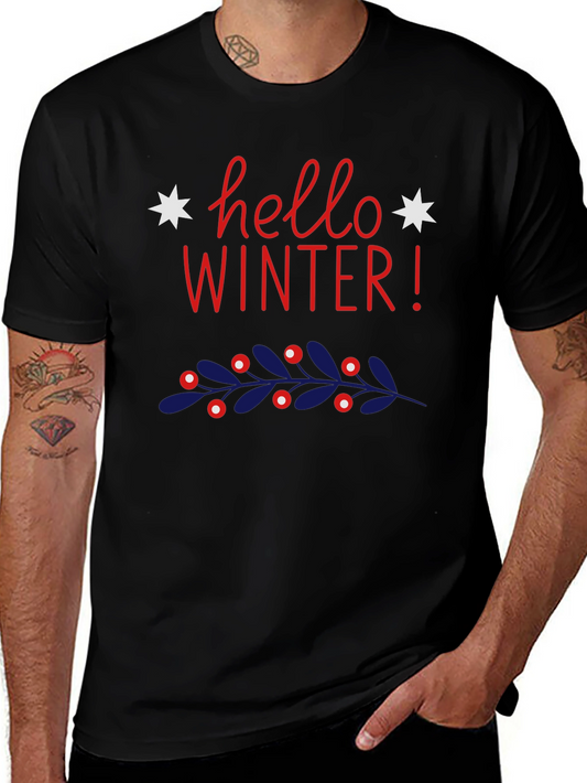 Hello Winter Graphic Tee - Holiday Style