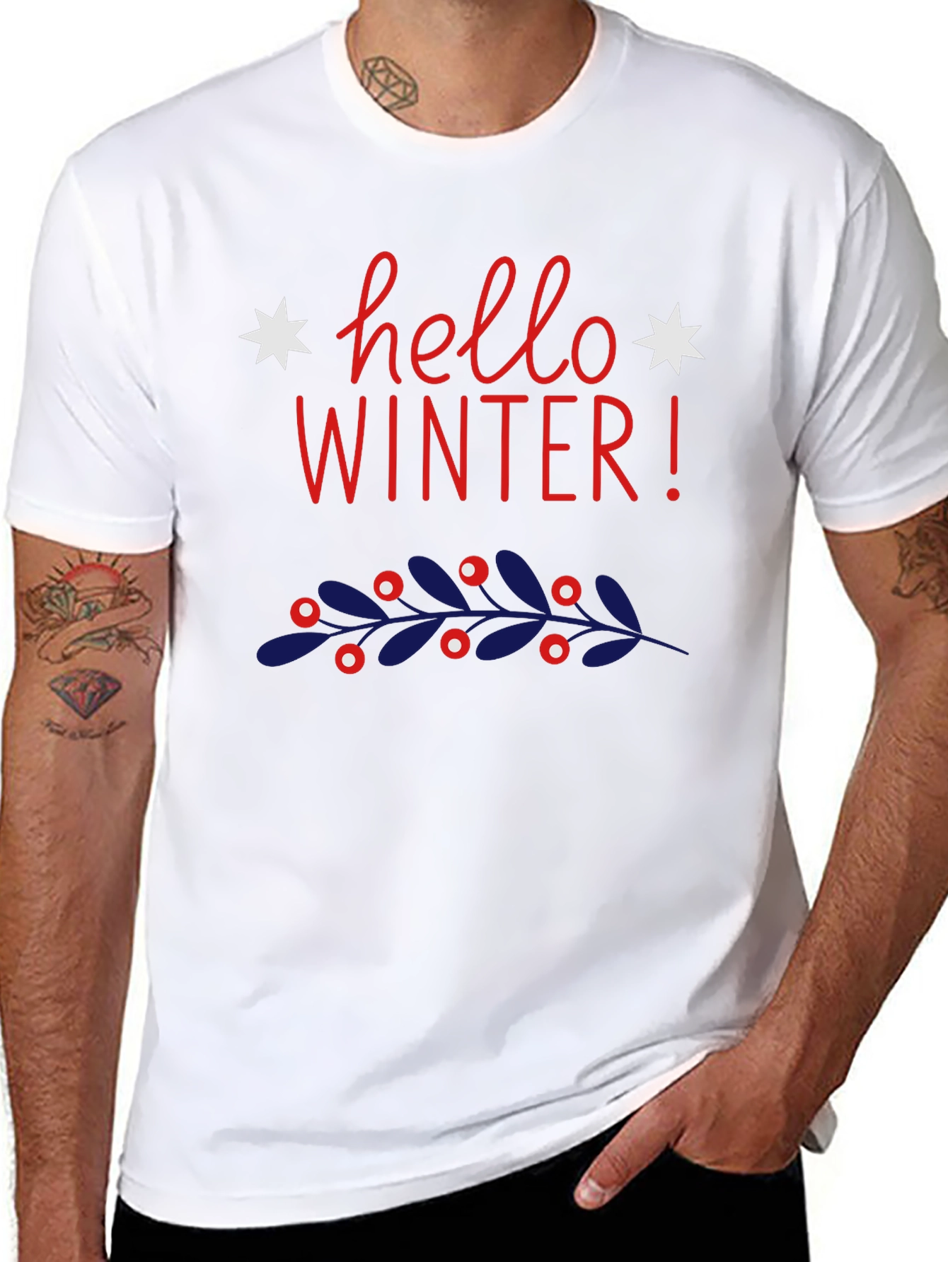 Hello Winter Graphic Tee - Holiday Style
