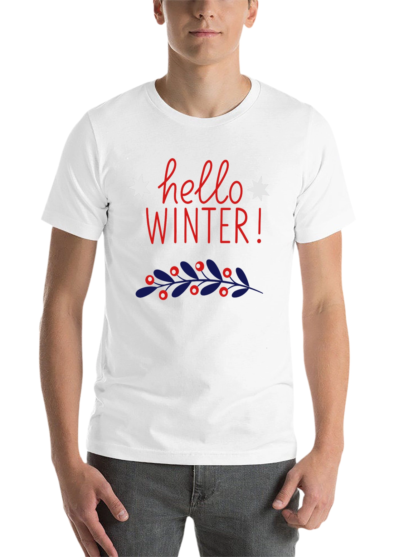 Hello Winter Graphic Tee - Holiday Style
