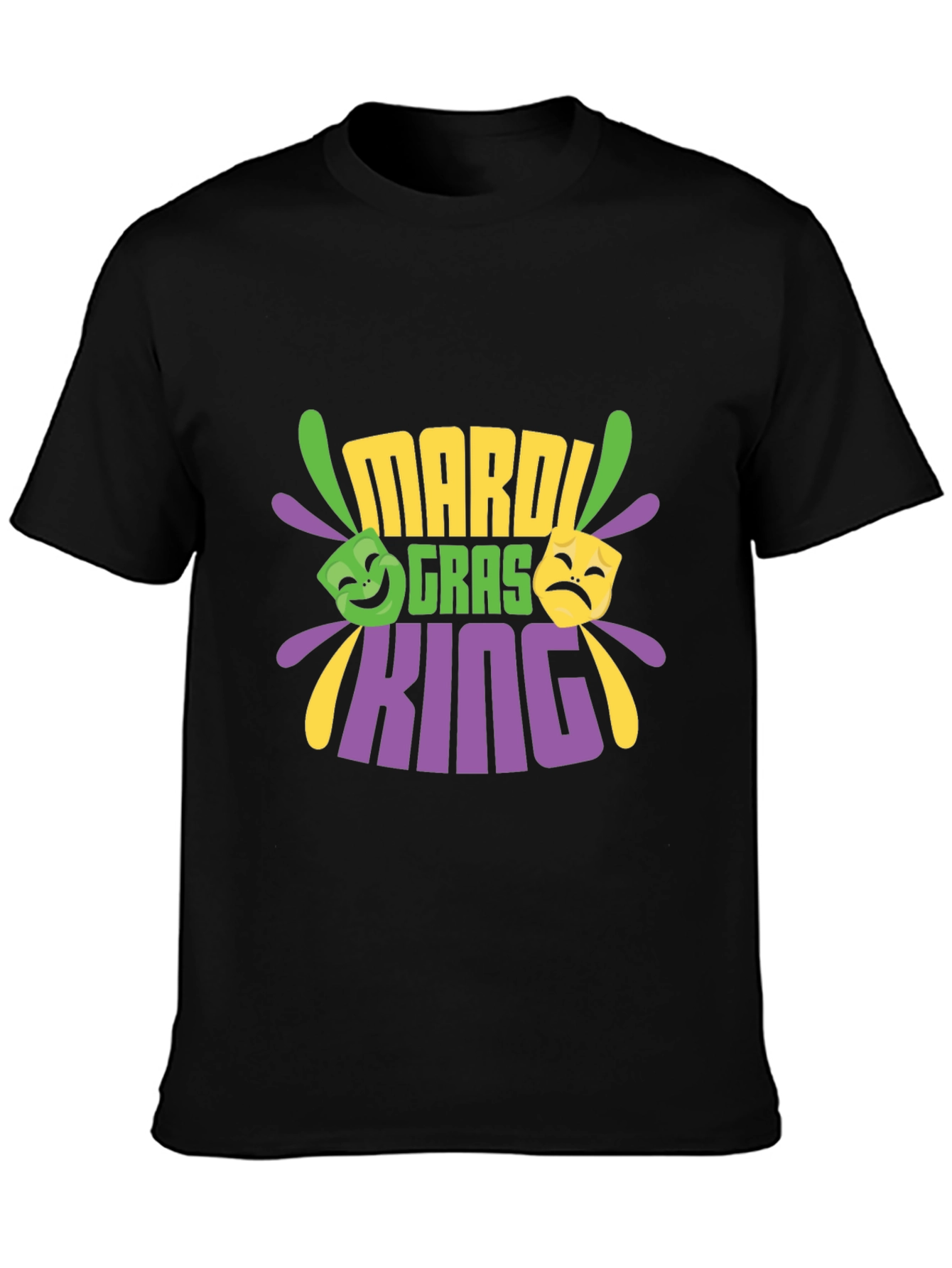 Mardi Gras King Black T-Shirt