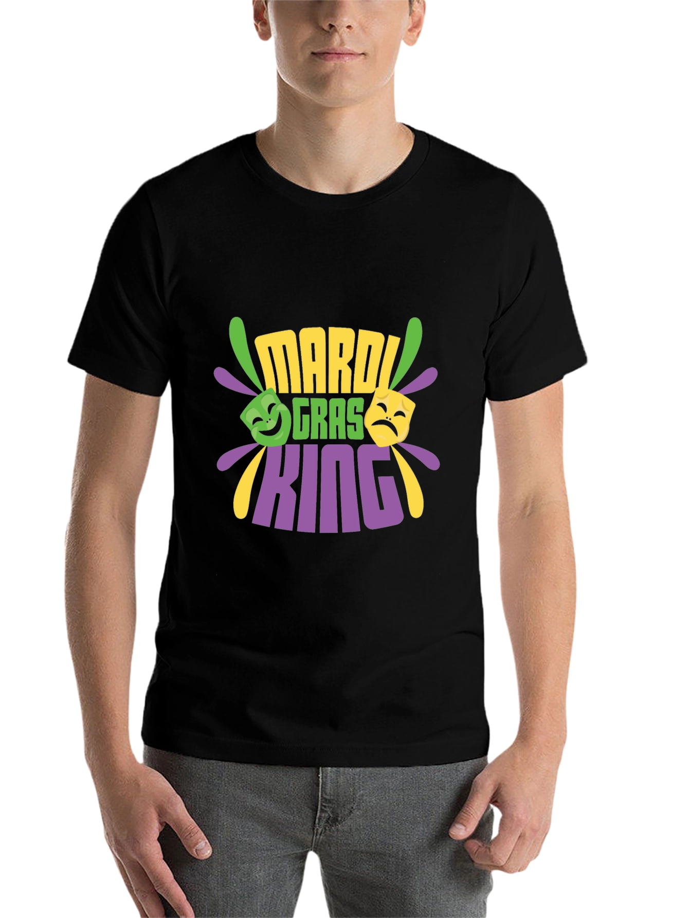 Mardi Gras King Black T-Shirt