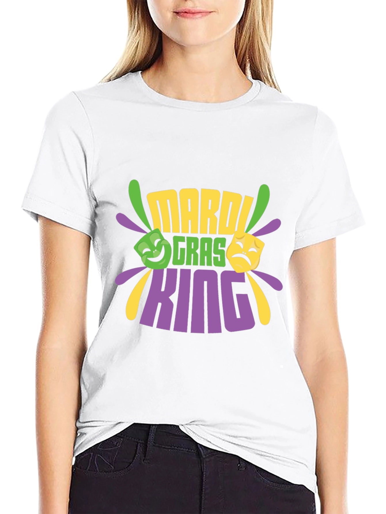 Mardi Gras King Black T-Shirt