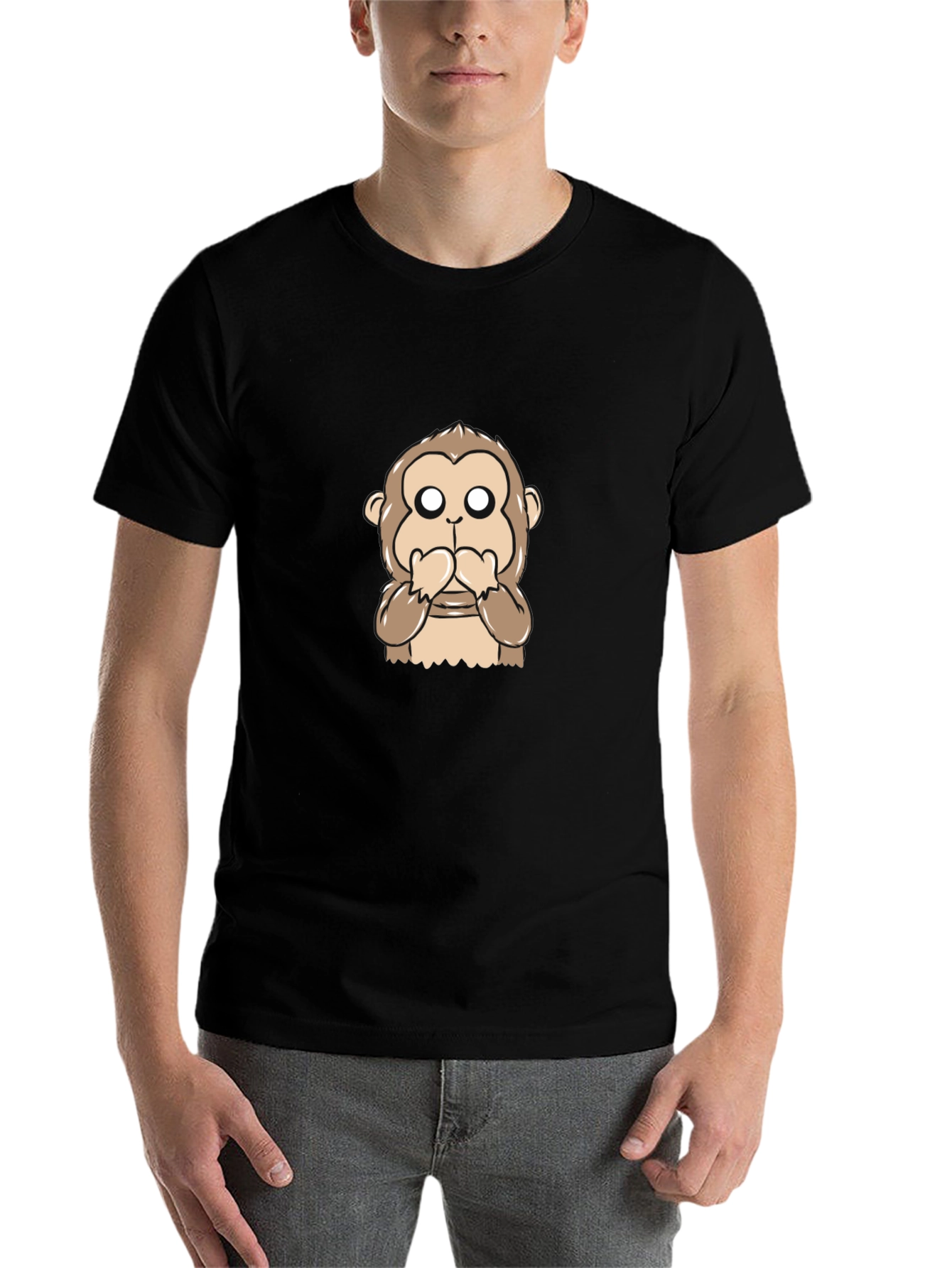 Speak No Evil Monkey Graphic T-Shirt