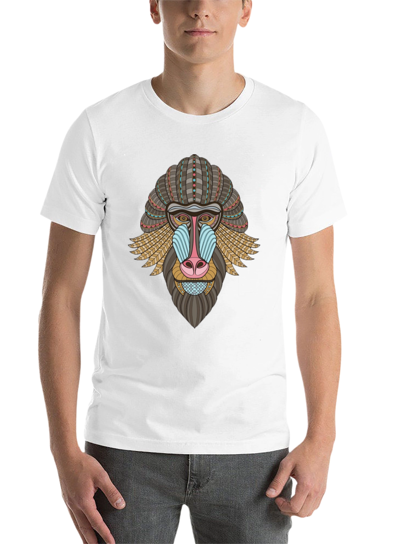 Mandrill Graphic Tee - Unique Animal Design