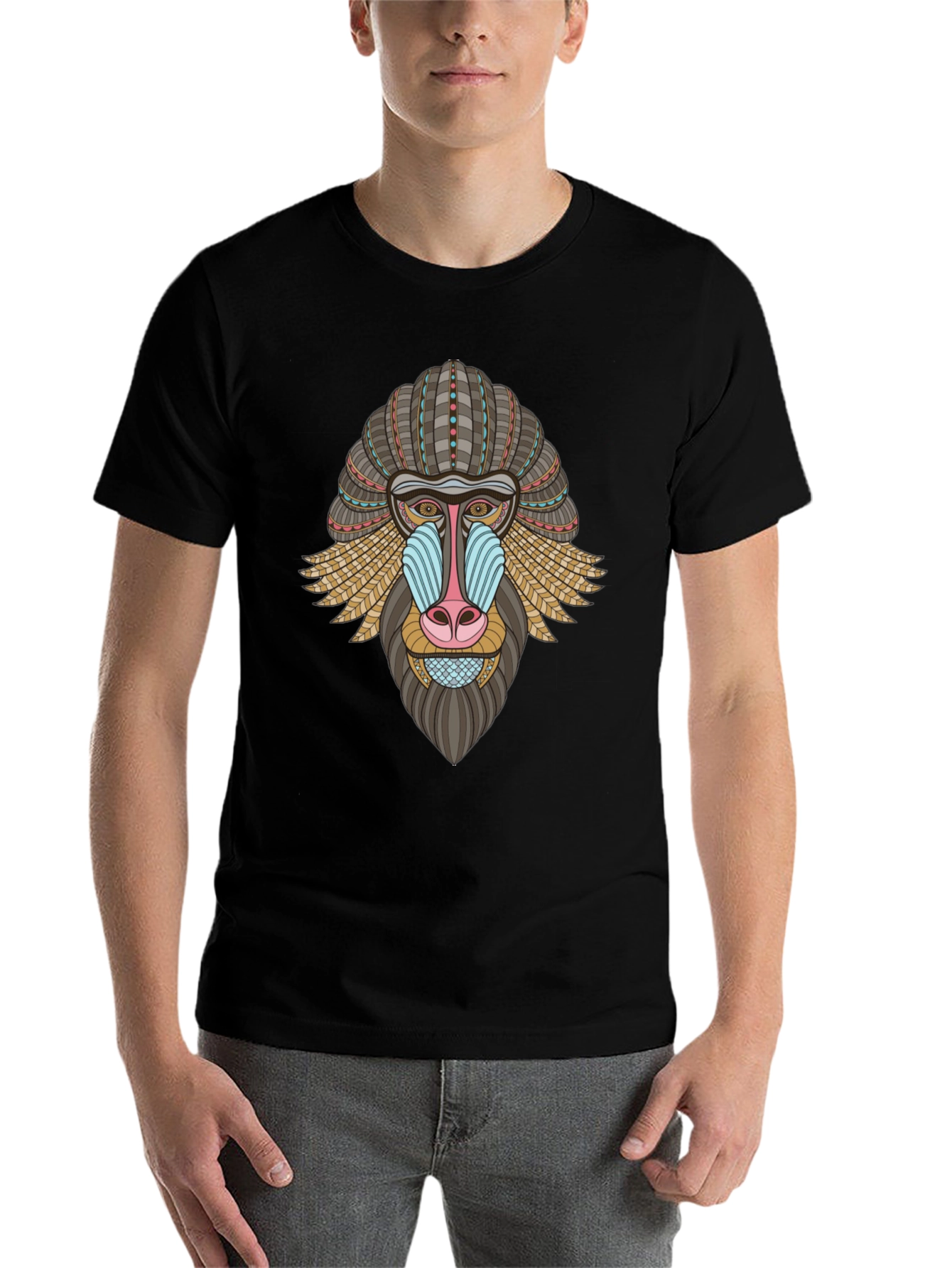 Mandrill Graphic Tee - Unique Animal Design