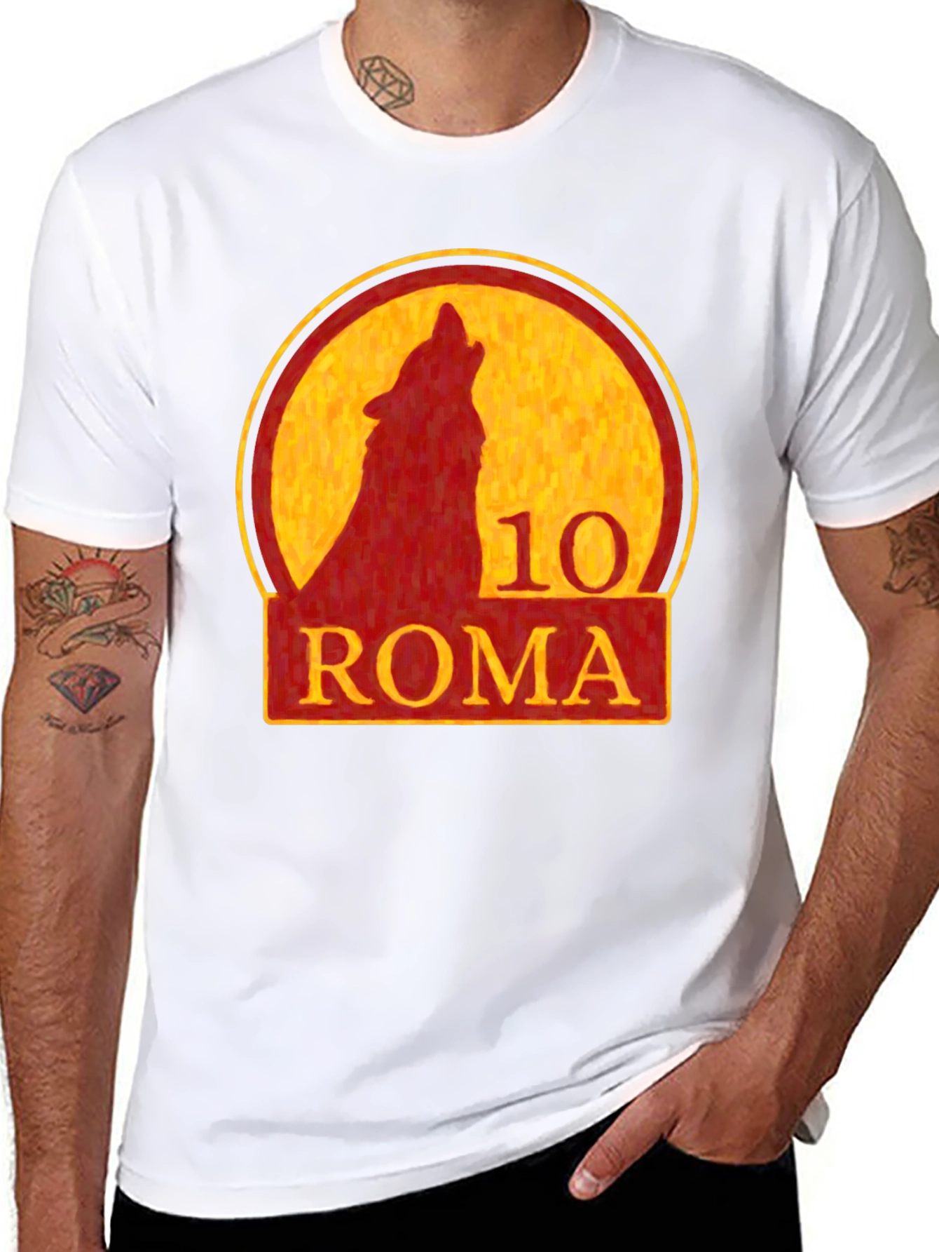 Roma 10 Wolf T-Shirt - Stylish Graphic Tee