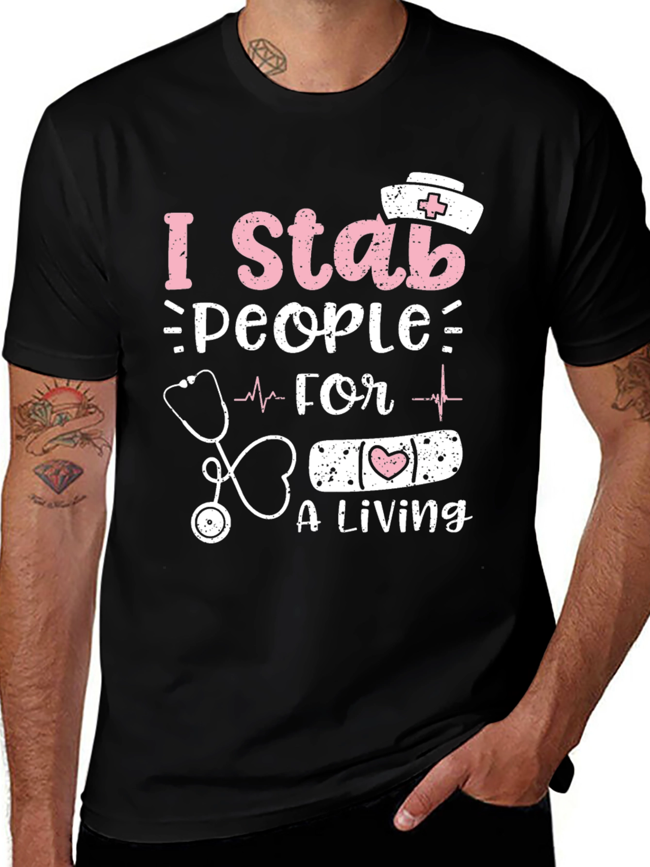 I Stab People For A Living Nurse T-Shirt