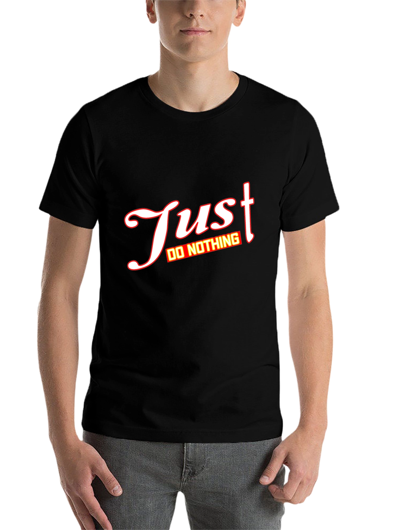 Just Do Nothing Graphic Tee - Mens Black T-Shirt
