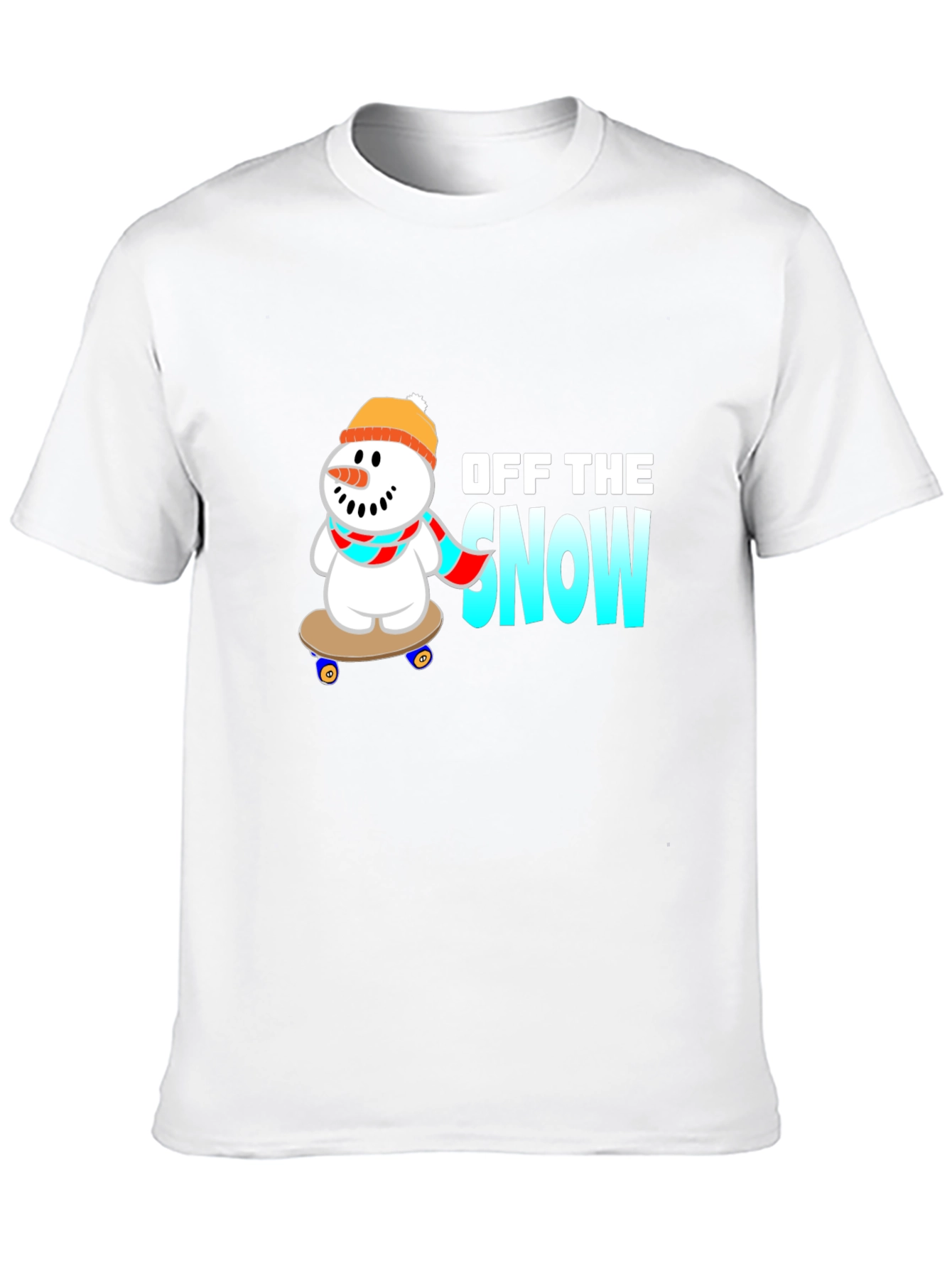 Off the Snow Skateboard Snowman Graphic Tee