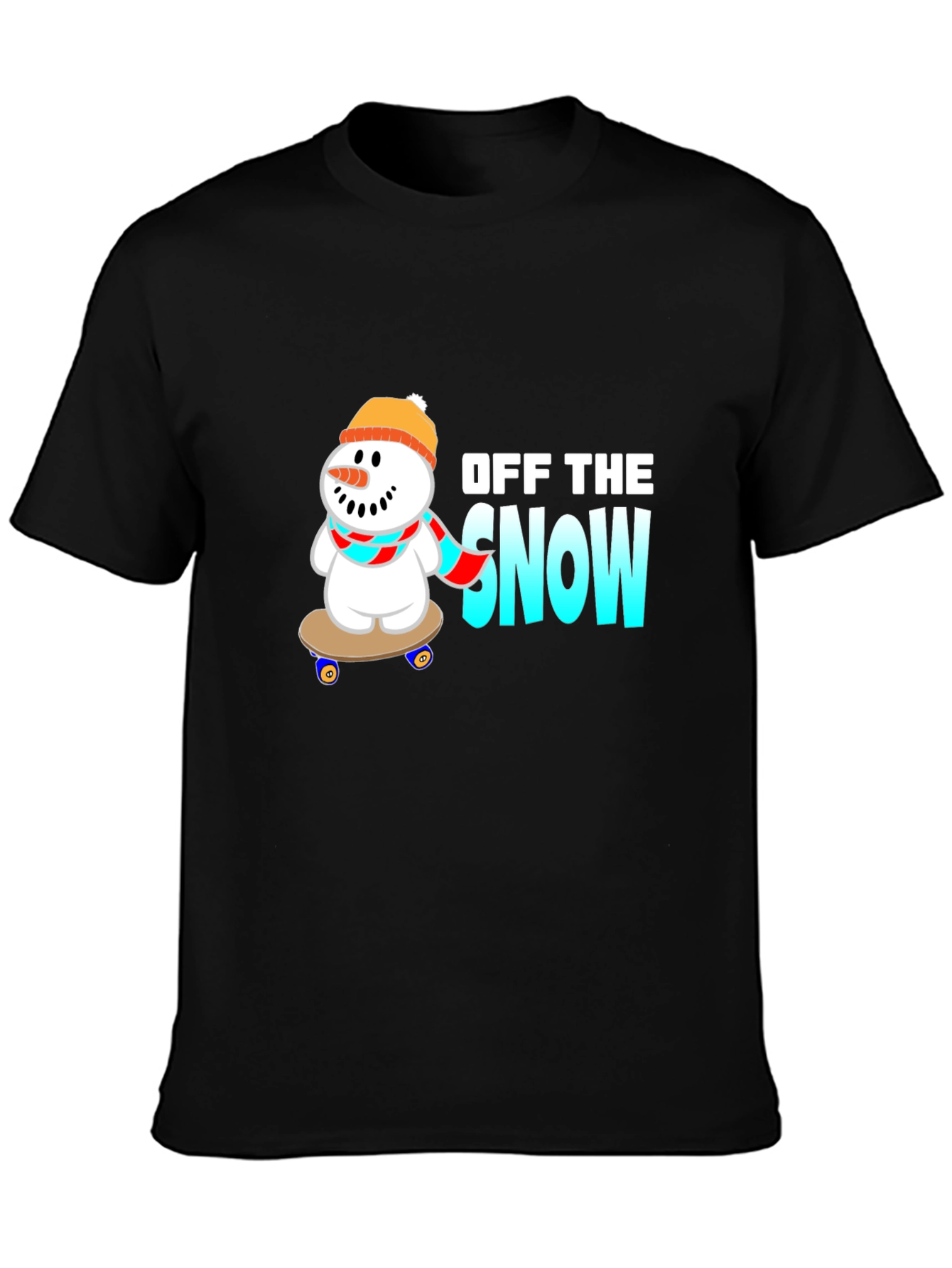 Off the Snow Skateboard Snowman Graphic Tee