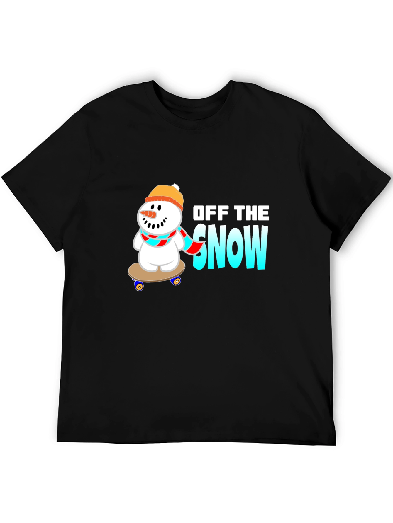 Off the Snow Skateboard Snowman Graphic Tee