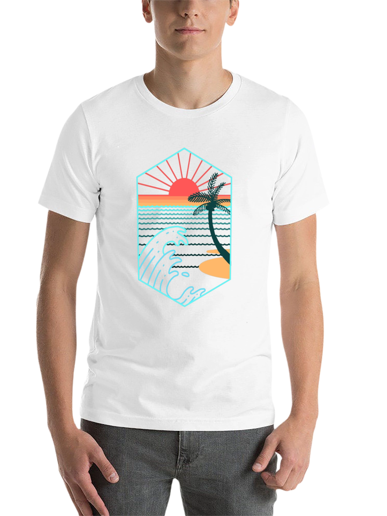 Sunset Wave Graphic T-Shirt