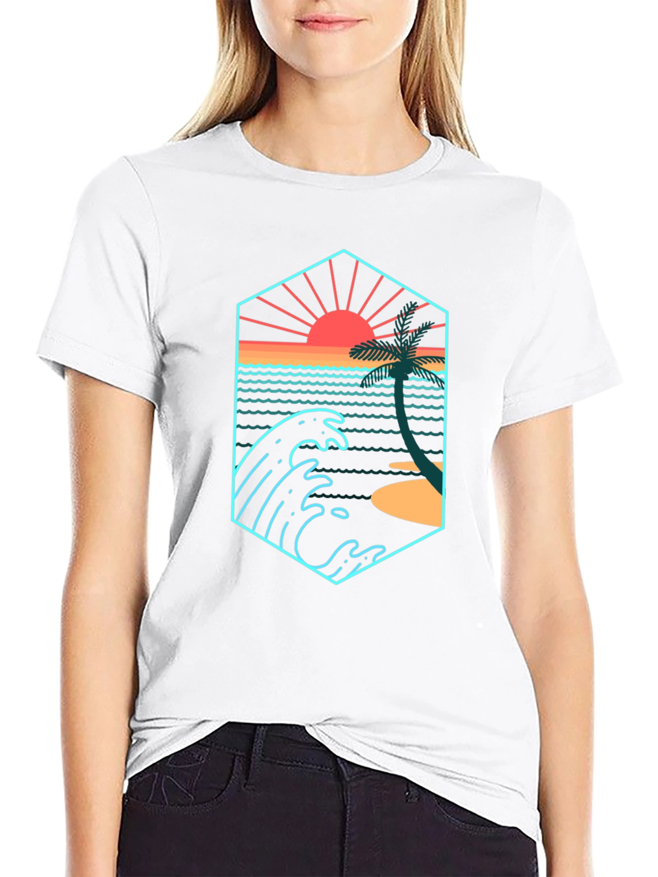 Sunset Wave Graphic T-Shirt