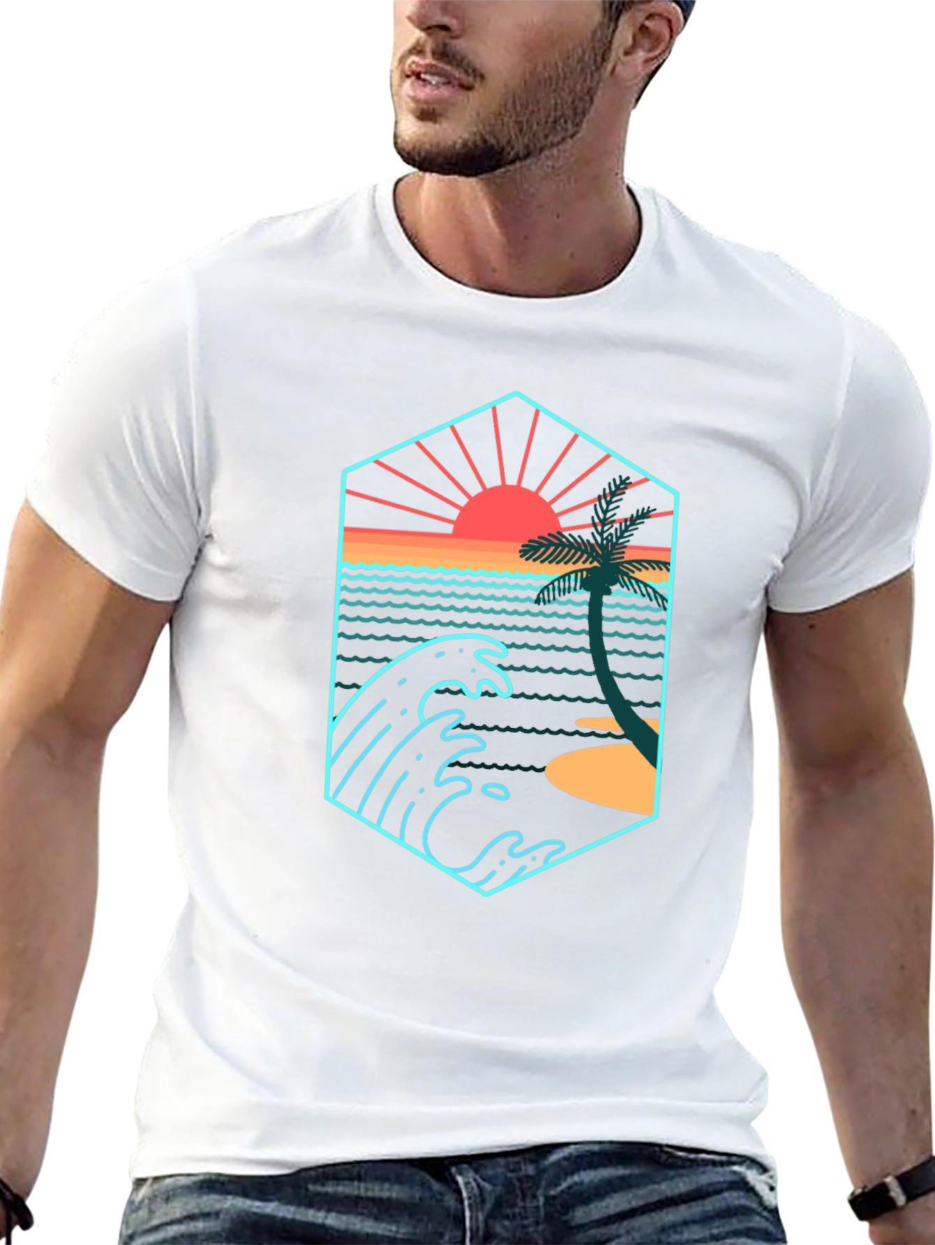 Sunset Wave Graphic T-Shirt