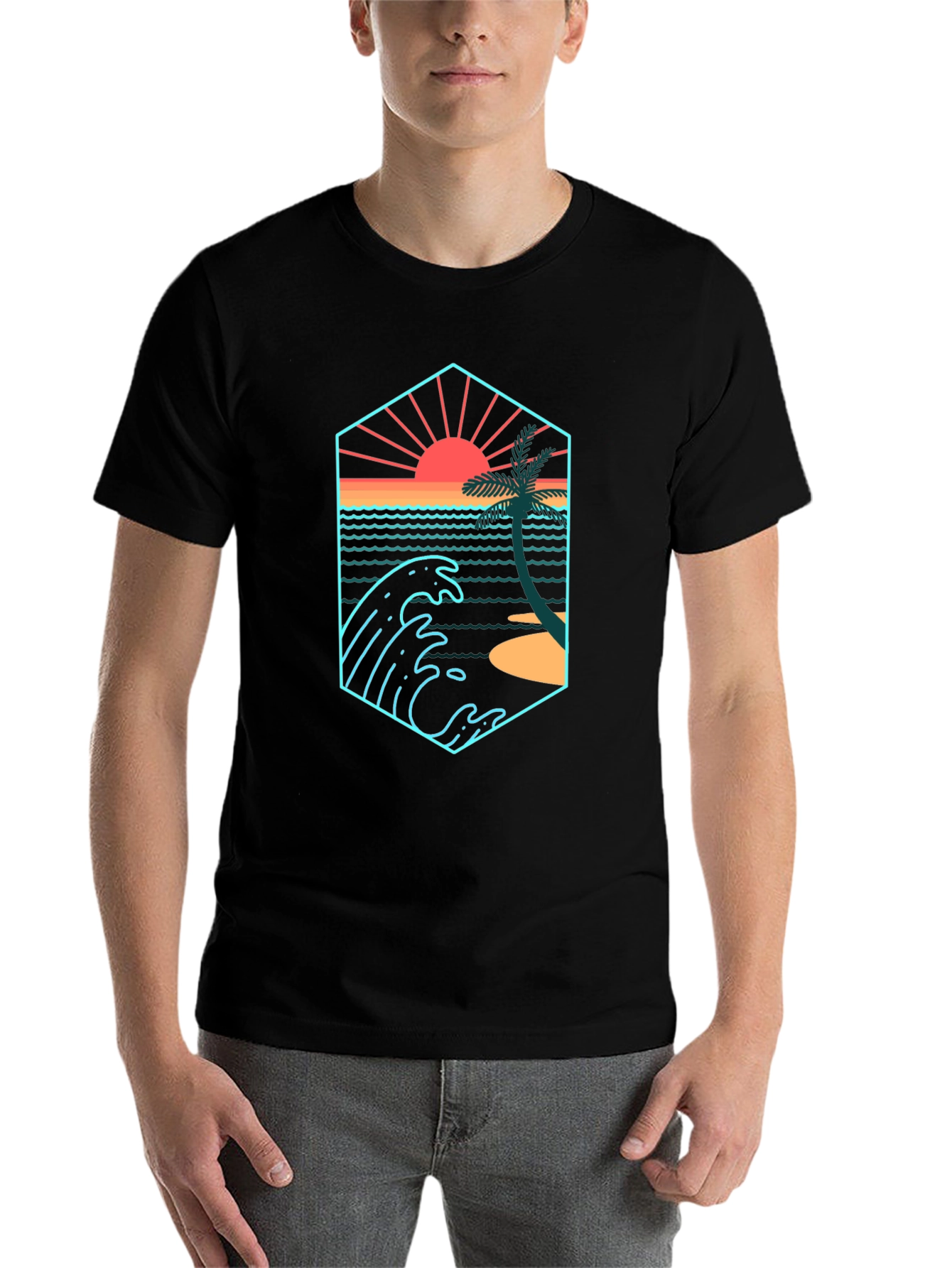 Sunset Wave Graphic T-Shirt