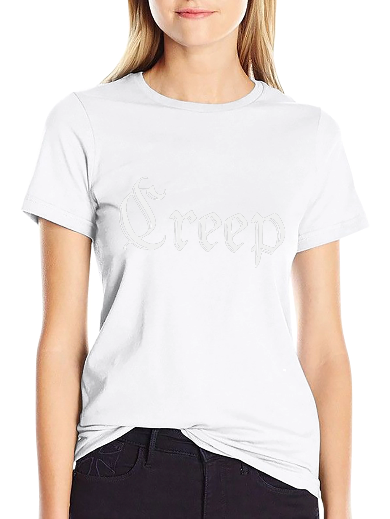 Creep Black T-Shirt - Gothic Text Design