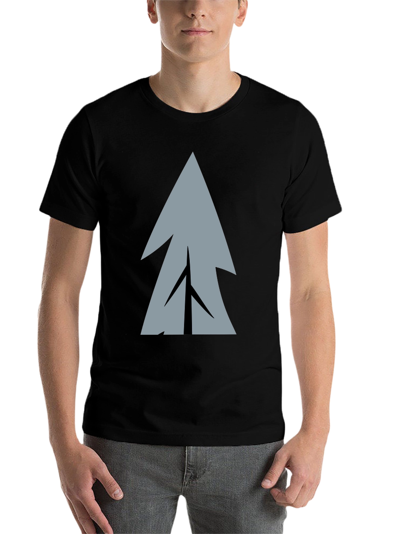 Geometric Tree Graphic Print T-Shirt