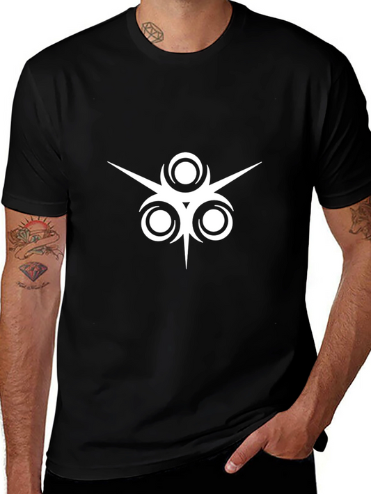 Abstract Graphic Print Black T-Shirt