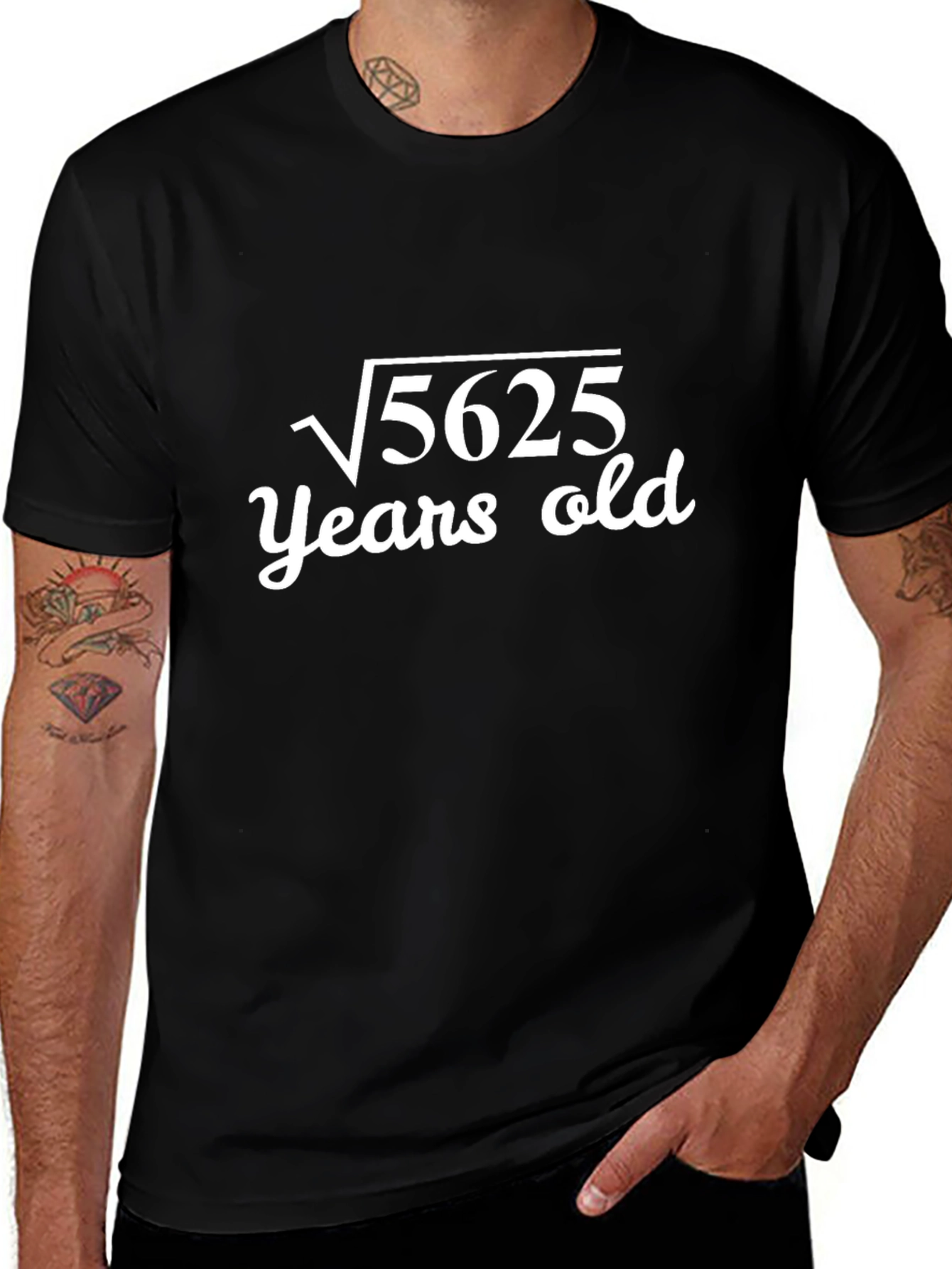 Square Root 5625 Years Old Graphic Tee