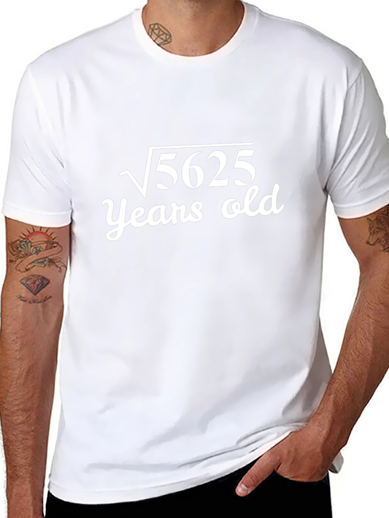 Square Root 5625 Years Old Graphic Tee