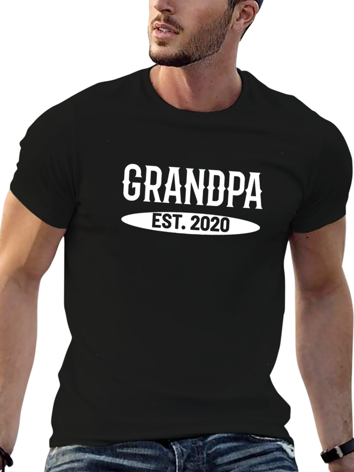 Grandpa Est. 2020 T-Shirt - New Grandfather Gift