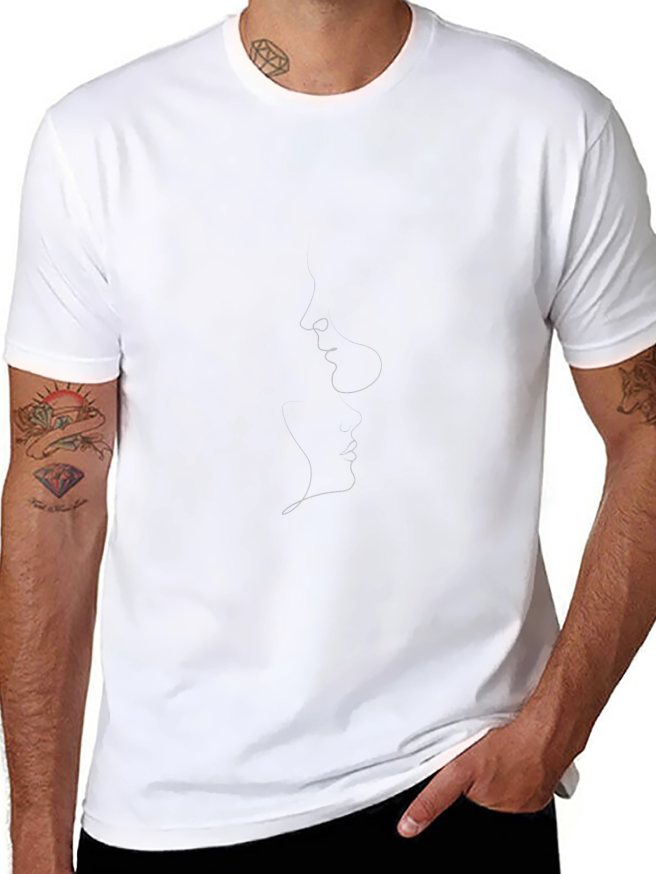 Mens Classic Black Crew Neck T-Shirt
