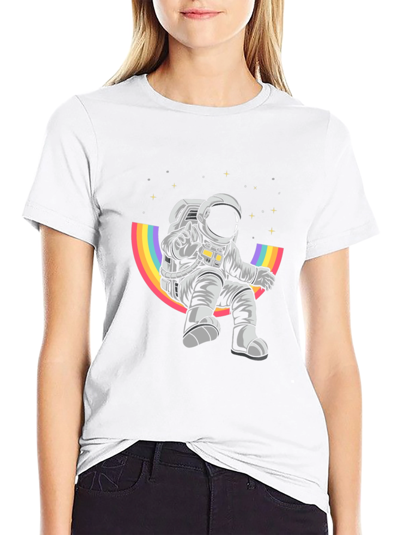 Astronaut Rainbow T-Shirt - Space Adventure Tee